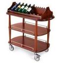 Lakeside Geneva Wood Veneer Spice Wine/Liquor Serving Cart, 21 5/8 x 43 3/8 x 41 3/8 inch Overall Size.