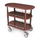 Lakeside Geneva Wood Veneer Spice Serving Cart with 2 Shelves, 17 3/4 x 35 1/2 x 32 1/4 inch.