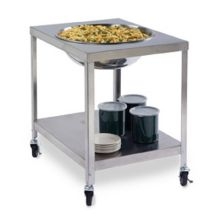 Lakeside Stainless Steel Mobile Mixing Bowl Stand, 33 1/4 x 25 1/4 x 33 inch.