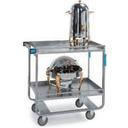 Lakeside Stainless Steel Heavy Duty Guard Rail Utility Cart with 2 Shelves, 22 3/8 x 38 5/8 x 37 1/4 inch.
