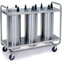 Lakeside Stainless Steel 3 Stack Non Heated Regular Open Tubular Frame Plate Dispenser - 7 3/8 to 8 1/8 inch Accommodate Plate Size.