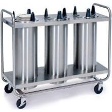 Lakeside Stainless Steel 3 Stack Non Heated Regular Open Tubular Frame Plate Dispenser, 5 1/8 To 5 3/4 Inch Accommodate Plate Size