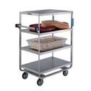 Lakeside Stainless Steel Heavy Duty 4 Shelves Banquet Cart - All Shelf Edges Down, 21 1/2 x 54 1/2 x 49 1/4 inch.