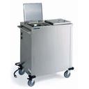 Lakeside Stainless Steel Duo Therm Heated Pellet and Plate Dispenser, 36 x 24 x 42 3/4 inch.