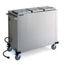 Lakeside Stainless Steel 3 Stack Convection Heated Plate Dispenser, 43 7/16 x 23 3/4 x 42 3/4 inch.