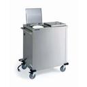 Lakeside Stainless Steel 2 Stack Convection Heated Plate Dispenser, 33 3/8 x 23 3/4 x 42 3/4 inch.