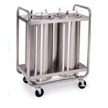 Lakeside Stainless Steel 3 Stack Non Heated Adjust a Fit Open Tubular Frame Plate Dispenser - 4 1/4 to 7 1/2 inch Accommodate Plate Size.