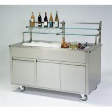Lakeside Geneva Stainless Steel Body and Stainless Finish Portable Back Bar, 5 Feet.