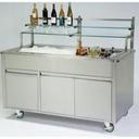Lakeside Geneva Stainless Steel Body and Stainless Finish Portable Back Bar, 8 Feet.