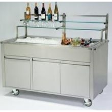 Lakeside Geneva Stainless Steel Body and Stainless Finish Portable Back Bar, 6 Feet.