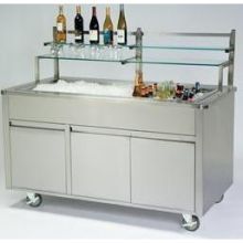 Lakeside Geneva Stainless Steel Body And Stainless Finish Portable Back Bar, 6 Feet