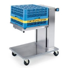 Lakeside Stainless Steel Single Platform Mobile Cantilever Tray and Rack Dispenser - Holds 150 Each 12 x 22 inch Tray.