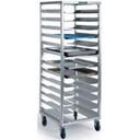 Lakeside Aluminum Universal Stepped Angle Ledge Roll In Cooler Rack - 12 Pairs of Ledge, 24 1/2 x 25 1/2 x 64 1/2 inch.