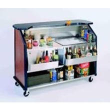 Lakeside Geneva Stainless Steel Interior with Laminate Exterior Finish Portable Bar, 40 Pound Ice Bin Capacity.