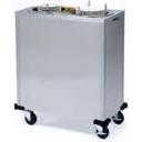 Lakeside Stainless Steel 2 Stack Non Heated Adjust a Fit Round Plate Dispenser - 2 3/4 to 6 inch Accommodate Plate Size.