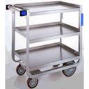 Lakeside Traditional Series Stainless Steel Tough Transport Traditional Utility Cart with 3 Shelves, 18 x 27 inch Shelf.