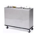 Lakeside Stainless Steel 3 Stack Heated Adjust a Fit Round Plate Dispenser - 4 1/4 to 7 1/2 inch Accommodate Plate Size.