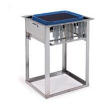 Lakeside Stainless Steel Adjust A Fit Open Counter Drop-In Tray and Glass Rack Dispenser, 19 3/8 x 23 1/4 x 28 1/4 inch.