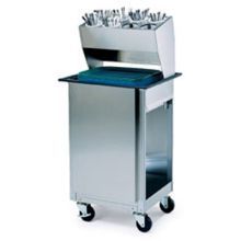 Lakeside Stainless Steel Mobile Open 2 Sides Cabinet Tray And Glass Rack Dispenser, 19 7/8 X 23 3/4 X 50 7/8 Inch