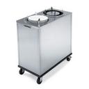 Lakeside Stainless Steel Non Heated Adjust-A-Fit 2 Stacks Oval Plate Dispenser, 19.5 x 35.125 x 39.125 Inch
