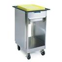 Lakeside Stainless Steel Two Sides Open Cabinet Mobile Tray and Glass Rack Dispenser, 23 3/4 x 19 7/8 x 36 1/8 inch.