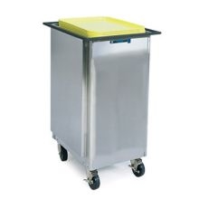 Lakeside Stainless Steel Enclosed Cabinet Mobile Tray and Glass Rack Dispenser, 23 3/4 x 19 7/8 x 36 1/8 inch.
