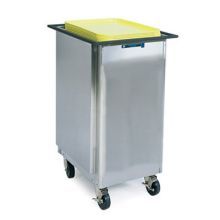 Lakeside Stainless Steel Enclosed Cabinet Mobile Tray And Glass Rack Dispenser, 23 3/4 X 19 7/8 X 36 1/8 Inch