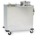 Lakeside Stainless Steel Adjust a Fit Express Heat Mobile Plate Dispenser - 6 1/2 to 9 3/4 inch Accommodate Plate Size.