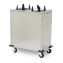 Lakeside Stainless Steel 2 Stack Heated Regular Oval Plate Dispenser - 8 3/4 x 11 3/4 to 9 1/4 x 12 1/2 inch Accommodate Plate Size.