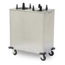 Lakeside Stainless Steel 2 Stack Heated Regular Oval Plate Dispenser - 9 1/2 x 12 3/4 to 10 1/4 x 13 1/2 inch Accommodate Plate Size.