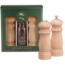 Chef Specialties Salem Natural Pepper Mill and Salt Shaker Set, 6 inch.