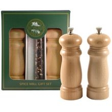 Chef Specialties Salem Natural Pepper and Salt Mill Set, 6 inch.