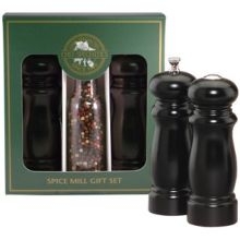 Chef Specialties Salem Ebony Pepper Mill and Salt Shaker Set, 6 inch.