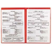Alegacy Vinyl Plastic Menu Cover, 8 1/4 x 12 inch.