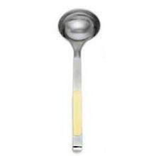 Alegacy Orbit Stainless Steel Deep Ladle, Gold Trim Handle, 4 Ounce