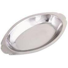 Alegacy Stainless Steel Oval Au Gratin Dish, 12 Ounce.