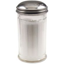 Alegacy Clear Plastic Fluted Sugar Pourer, 12 Ounce -- 12 per case.