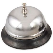 Alegacy Nickel Plated Durable Call Bell, 3 Inch Base Diameter