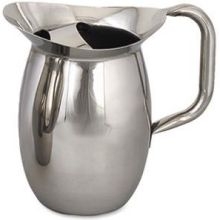 Alegacy 18/8 Stainless Steel Bell Pitcher with Ice Guard, 2 1/8 Quart.