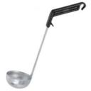 Alegacy One Piece Ladle with Black PVC Handle, 12 Ounce Capacity.