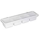 Alegacy White Plastic 4 Compartment Bar Caddy Condiment Tray Only, 5 x 18 x 2 3/4 inch.