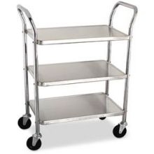 Alegacy Stainless Steel 2 Shelf Dish Cart, 36 x 16 x 27 1/2 inch.
