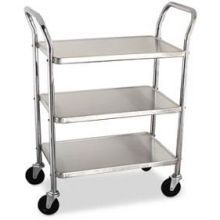 Alegacy Stainless Steel 2 Shelf Dish Cart, 36 X 16 X 27 1/2 Inch