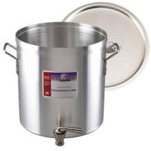 Alegacy Eagleware 8 Gauge Aluminum Stock Pot With Faucet And Cover, 60 Quart