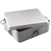Alegacy Heavy Duty Aluminum Roast Pan With Cover, 20 7/8 X 17 3/8 X 5 1/2 Inch