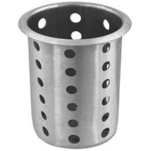 Alegacy Stainless Steel Perforated Flatware Cylinder, 5 5/8 X 4 X 4 Inch