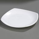 White Melamine Square Upturn Plate 7.75 inch -- 48 per case