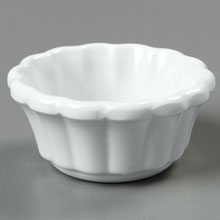 White 2 ounce Scalloped Ramekin -- 48 per case