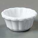 White 3 ounce Scalloped Ramekin -- 48 per case