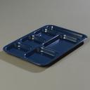Blue Heavy Weight 6 Compartment Right-Hand Melamine Tray -- 12 per case